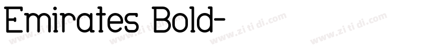 Emirates Bold字体转换